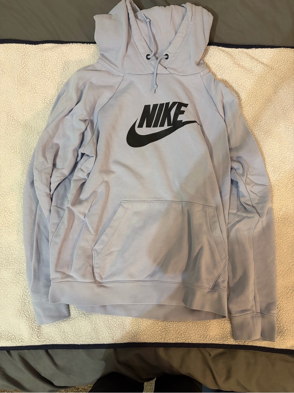 Nike Pale Blue Pullover Hoodie with Black Tag